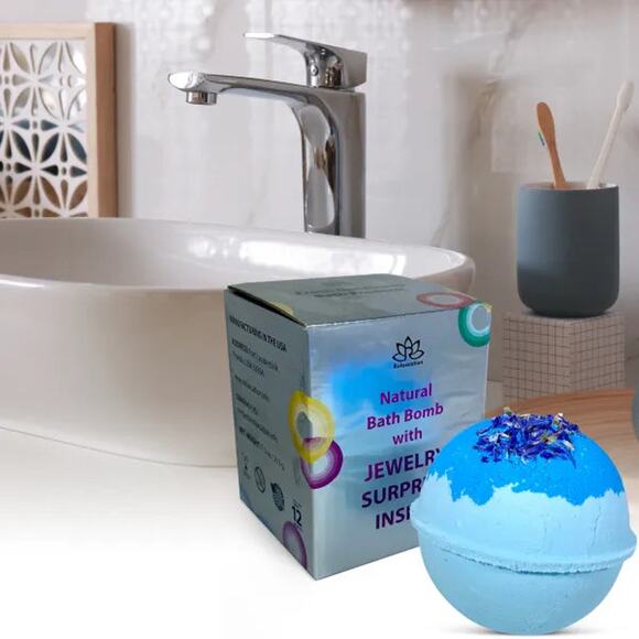 Jewelry Bath Bomb with SWAN Necklace Inside - Picture 2 of 11